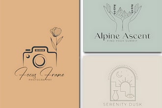 do premium minimalist line art logo design with your idea