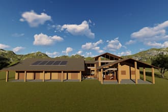 make 3d realistic images for your buildings plans