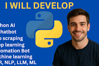 develop ai chatbot, ocr, nlp, llm, ml, deep learning, web scraper automation bot