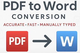 manually retype scanned PDF documents into word