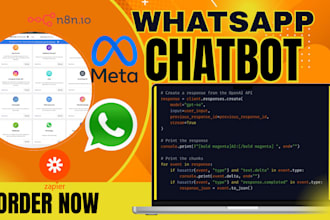 build whatsapp meta cloud API automation business suite zapier n8n fix workflow