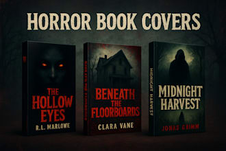 design chilling horror book cover art kdp book paperback formatting book layout