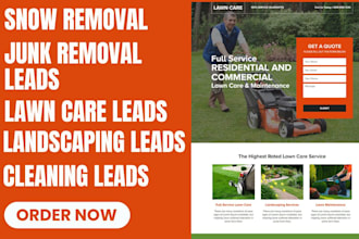 generate snow removal leads junk removal lawn care landscaping cleaning leads