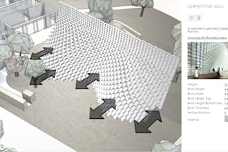 design stunning 3d parametric facade, architecture model in grasshoper and rhino