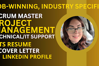 write your project manager, scrum master, pmp resume, linkedin optimization