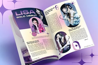 create digital magazine, flipbook, magazine layout and brochure on canva