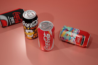 model and render 3d bottle can for your product