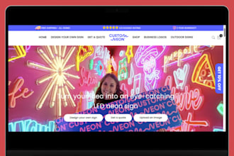 design neon shopify store led light store neon light neon sign neon website