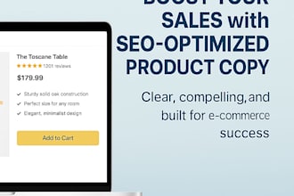 write SEO optimized product copy using ai and human editing