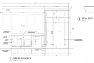 create 3d millwork shop, cabinet drawing and furniture for manufacturing