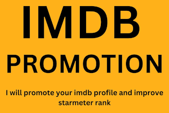 promote your imdb starmeter rank imdb page imbd movie imdb profile review rating