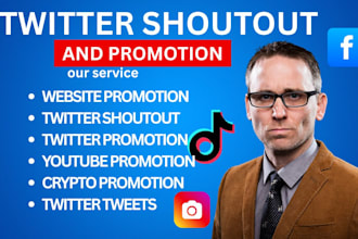 promote twitter website tiktok ig link shoutout to 120m USA UK, crypto, x, fb,