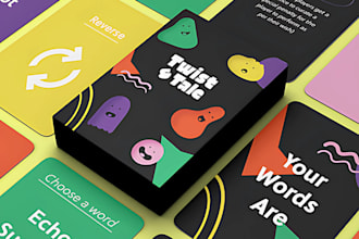 design card game board game, flash cards, card box mockup, rule book design