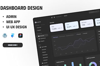 design a modern dashboard UI UX for your web app in figma