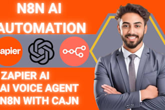build n8n ai automation, zapier workflows, cajn ai voice agent