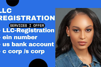 handle us llc registration, ein, itin, boi report, and bank account setup