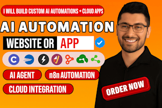 build custom ai automation website app n8n, replit, cursor, cloud integration