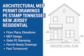 architectural mep permit drawings pe stamp tennessee new jersey city plans