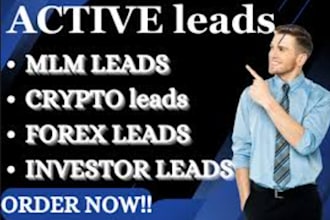provide hot forex leads, crypto leads, forex crypto leads, crypto email list