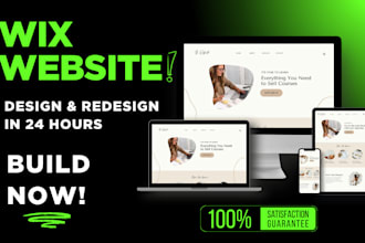 create wix website, wix ecommerce, or website redesign with unlimited revisions