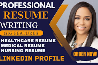 write a professional healthcare resume and ats friendly CV for medical jobs