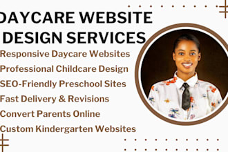 design responsive daycare, preschool, childcare, or kindergarten website