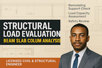 structural load evaluation beam slab column analysis remodeling support check
