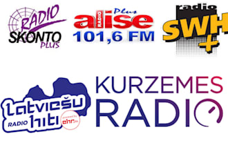 do exclusive music promotion, radio airplay on 20 popular latvia radio