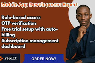 develop a complete app for web and mobile, using goodbarber, visily, replit