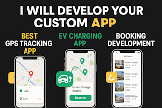 develop location tracking app, gps tracking app, booking app, ev charging app