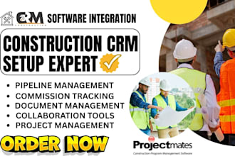 setup construction crm corecon projectmates fusionlive geniebelt buildtools