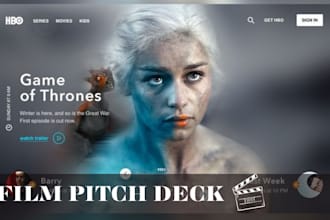 pitch deck presentation, investor pitch deck, tv shows presentation design