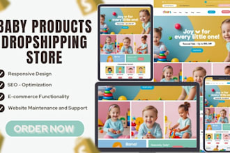 build a baby products dropshipping shopify store with winning toys