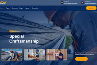 build squarespace handyman website roofing website electrician plumber website