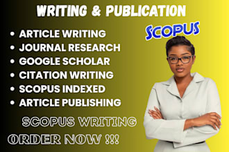 write and publish article on  scopus sci ssci peer reviewed indexed journal