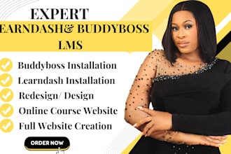 create buddyboss lms , learndash lms, learnworld lms website