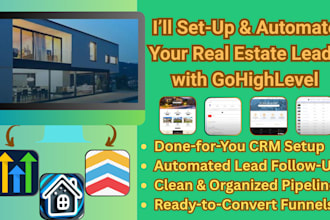 set up and automate your gohighlevel CRM to grow your real estate leads