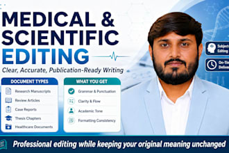proofread and edit medical and scientific manuscripts