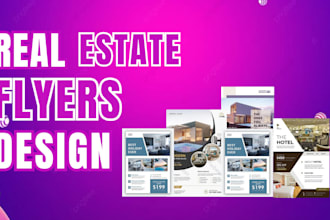 design redesign modern real estate flyer, brochure and postcard