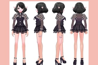 design custom nsfw or sfw furry anime characters with reference sheets