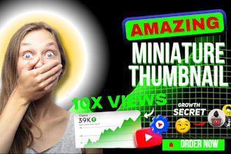 do professional and catchy miniature clickbait minecraft youtube thumbnail
