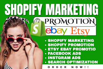 boost shopify sales, etsy ebay shop promotion SEO shopify marketing