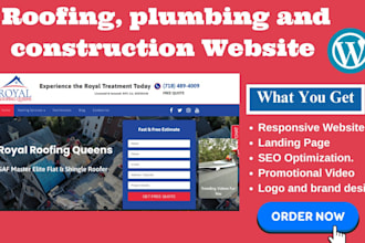 design amazing plumbing website for your plumbing services and business
