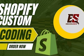 do shopify custom coding, bug fixing and custom theme development