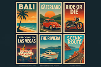 design vintage poster travel poster retro vintage art deco poster music poster