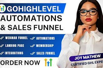 setup gohighlevel automations workflow, go highlevel funnel, ghl expert