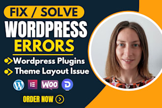 beheben sie probleme, fehler und fehlerbehebungen bei wordpress und woocommerce