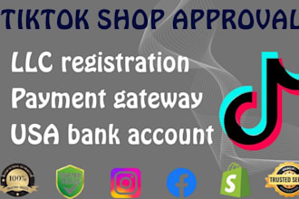 create USA tiktok, for non residence, with business approval