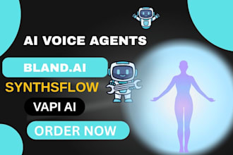 build custom ai voice agents using bland ai, retell ai, vapi or synthflow