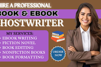 fiction book writer nonfiction ebook writer self help ebook romance ghostwriter